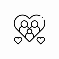 family love icon sign vector