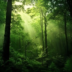 Obraz premium Viridescent woodland