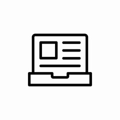 laptop online news icon sign vector