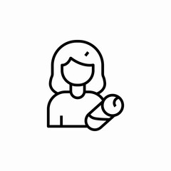 mother newborn baby icon sign vector