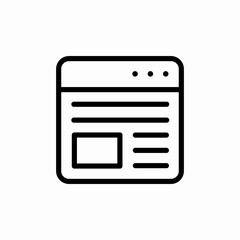 news website icon sign vector