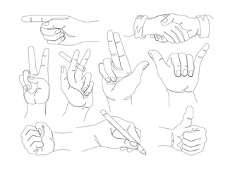 OneLine_Hand Gestures