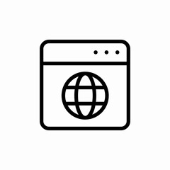 website internet icon sign vector