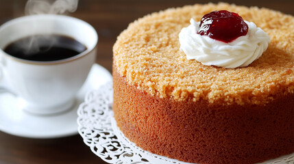 Runeberg Torte with Coffee: A Finnish Delight