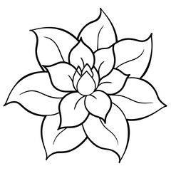 Obraz premium black and white rose flower vector illustration