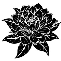 black and white flower