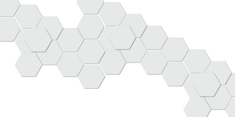 Abstract technology grey geometric hexagon on transparent concept design honeycomb shape vector 
