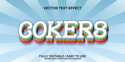 Vector 3D Editable Text Effect