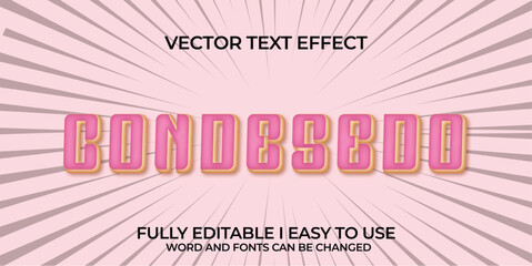 Vector 3D Editable Text Effect