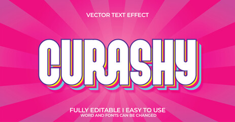 Vector 3D Editable Text Effect