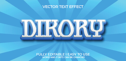 Vector 3D Editable Text Effect