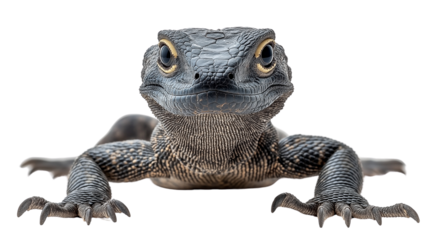 Close-up Portrait of a  Tuatara Lizard: A captivating portrait of a Tuatara lizard, featuring its distinct features and captivating gaze.  The intricate details of its scales.