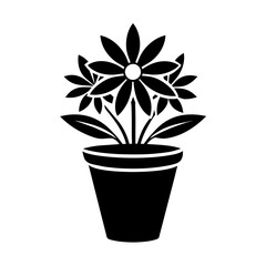 black and white rose flower vector illustration