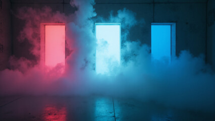 Abstract neon background. Generative ai.