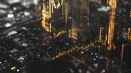 Abstract Market Analysis with Bright Design Elements