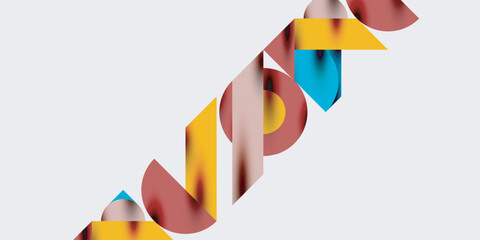 Modern abstract background featuring circles, lines, and triangles in a dynamic geometric composition. Perfect for stylish, tech, or creative-themed designs