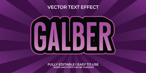 Vector 3D Editable Text Effect