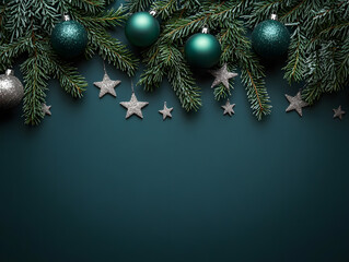 background with balls and snowflakes
