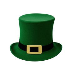 St Patrick's day hat isolated on transparent background
