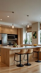 Fototapeta premium Kitchen.The best image for inspiration on the latest trends in current seasonal designs. 