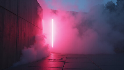 Naklejka premium Abstract neon background. Generative ai.