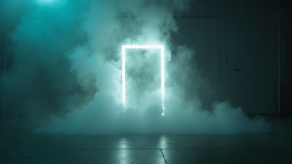 Abstract neon background. Generative ai.