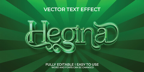 Vector 3D Editable Text Effect