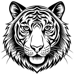 tiger head silhouette