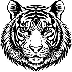 tiger head silhouette