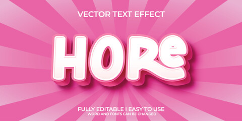 Vector 3D Editable Text Effect