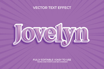 Vector 3D Editable Text Effect