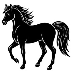 horse silhouette vector
