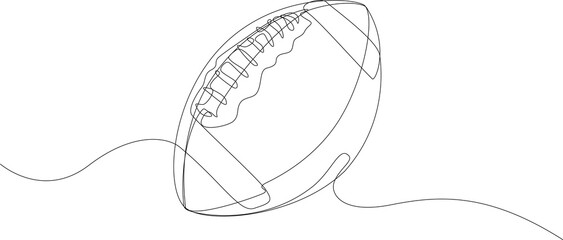 one line drawing of football