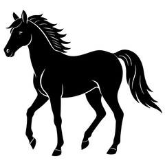 horse silhouette vector