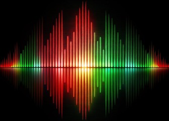 Surreal Retro Soundwave: Colorful Decibel Spectrum Music Equalizer Illustration