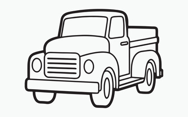 Truck line icon