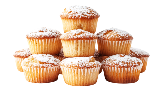 cupcakes on transparent bakcground.