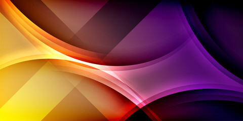 Expressive poster with shadow lines. Features technology, minimalist, and business themes, bright vibrant color schemes