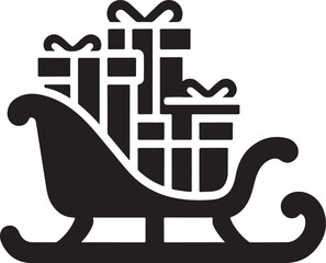 Silhouette vector EPS file of a gift box, perfect for holiday designs, celebrations, birthdays, party invitations, packaging, and festive decorations.