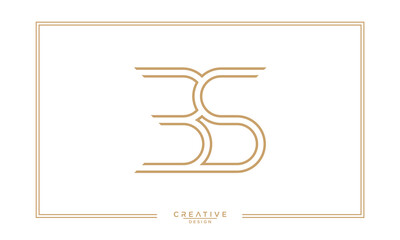BS,S B, B, S, Abstract Letters Logo Monogram