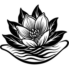 vector illustration of lotus flower