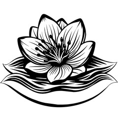 vector illustration of lotus flower