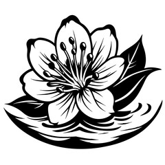 vector illustration of lotus flower