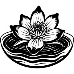vector illustration of lotus flower