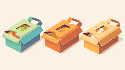 Realistic Cardboard Package with Handle for Multipurpose Use