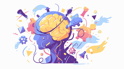 Creative Brainstorm Concept Vector Illustration for Design Projects
