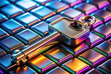 Tech Support Key, Computer Repair, IT Help, Digital Assistance, Online Service,  Problem Solving, Fast Support, Reliable Service,  Computer Key Illustration,  High-Quality Photo,  Professional