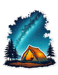 tent in the mountains