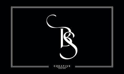 BS,S B, B, S, Abstract Letters Logo Monogram