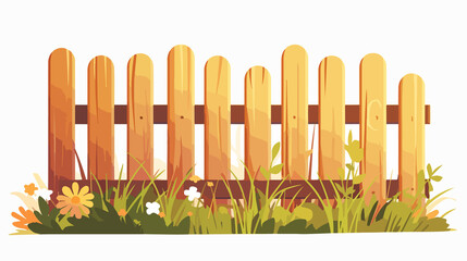 Obraz premium Fence Sketch Icon Flat Vector Isolated on White Background